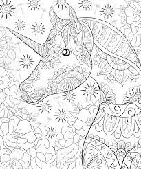 These beautiful creatures set the mind on fantasy and dreaming. A Cute Unicorn On The Abstract Floral Background Image For Relaxing Activity A Coloring Book Page For Adults Zen Art Style Illustration For Print Poster Design Royalty Free Cliparts Vectors And Stock Illustration Image 126761336