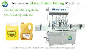 1liter To 5 Liter Servo Motor Driving Piston Filling Machine Used For Vi In 2020 Edible Oil Oils Pistons
