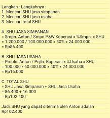 Shu Pada Akhir Periode Rp 24 000 000 00 Pembagian Shu Menurut Rat 1 Jasa Pengurus 10 2 Brainly Co Id