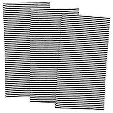 Black And White Kitchen Towels Amazon Black And White Pinstripe Soft Weave Dish Towels Set Of 3 100 Cotton With Images Dish Towel Set Pinstripe Pacific Homes
