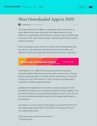 List of the most downloaded apps in the world till date. Most Downloaded Apps In 2020 By Priyanka Patil Issuu