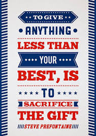 To Give Anything Less Than Your Best Is To Sacrifice The Gift Quotes Poster Poster By Lab No 4