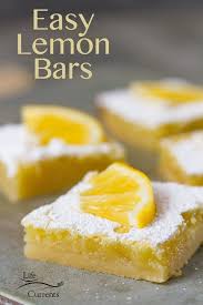 Lemon Bars Lemon Desserts Bars Lemon Recipes Lemon Bars Easy
