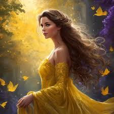 Belle - Fairytale Princess Portrait in Fantasy Art Style