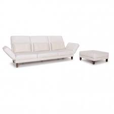 Sofa dreisitzer couch polster design sitz sofas möbel moderne leder 3er zimmer. Bruhl Sippold Moule Leder Sofa Garnitur Weiss Dreisitzer Relaxfunktion Hocker 15222 Designermobel Koln Lovenich