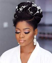 Naijaglamwedding 5 Beautiful Natural Wedding Hairstyles Ideas For Nigerian Wedd N Mariage Cheveux Naturels Maquillage Mariee Noire Idee Coiffure Mariage