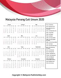 We wish you the happiest and most prosperous new year! Penang Cuti Umum Kalendar 2020