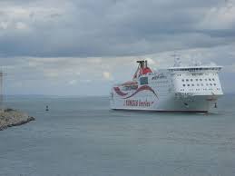 Ferry Carthage Ctn Entrant Au Port La Goulette Tunisie
