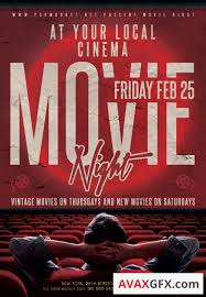 This girls night party flyer psd designed to promote your upcoming special night party dedicated to the girls and ladies. Movie Night Premium Flyer Psd Template Avaxgfx All Downloads That You Need In One Place Graphic From Nitroflare Rapidgator