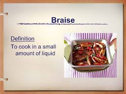 To prepare (food) for eating by applying heat. Cooking Terms Ppt Video Online Download