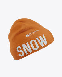 Present your design on this mockup. Download Turn Up Beanie Hat Mockup Side View Object Mockups Best Psd Mockup Templates
