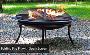 Semi truck heavy duty eighteen 18 wheeler in flames on fire on the high way interstate road wall decal vinyl sticker mural room decor l824. Amazon Com Sunnydaze Portable Outdoor Fire Pit Bowl 29 Inch Round Bonfire Wood Burning Patio Backyard Firepit For Outside With Spark Screen Fireplace Poker Folding Stand And Carrying Case Cover
