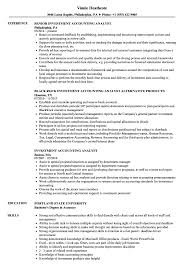 investment accounting analyst resume