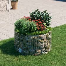 Tidyard Gabion Basket Circular Gabion Pole Stone Cage Patio Garden Lawn  Terrace Backyard Gabion Planter Raised Bed, Planter Box for Flowers and  Plants Gabion Design Galvanised Steel Ø100x50 cm : Amazon.co.uk: Garden