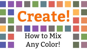 how to mix any color or creating color charts