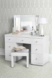 Valeria White Glass Dressing Table Dresser Decor Bedroom Small White Bedrooms White Dressing Tables