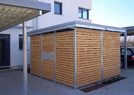 Moderne Fahrradgarage Nebengelass Am Eigenheim Good Style For Bike Port Design Gartenhaus Fahrradgarage Vorgarten Modern