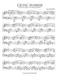 Secret Garden Song From A Secret Garden ноты для фортепиано Celtic Sunrise Piano Digital Sheet Music By Jan Mulder Sku J2 6322 Piano Sheet Music Violin Music Piano Sheet Music Free