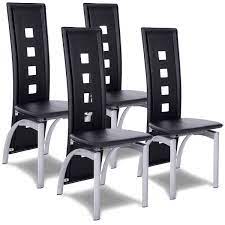Casart 4 Pcs Dining Chairs Modern Home Kitchen Iron Frame High Back Chair Furniture Set High Back Dining Chairs Modern Dining Chairs Black Dining Chairs Modern