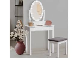 Conforama.fr is tracked by us since april, 2011. Coiffeuse Bella Avec Miroir Led Et Tabouret Vente De Id Market Conforama