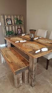 Custom Farm Dining Table With Bench Farmhouse Harvest Large And Apartment Size Kitchen Tables Muebles De Comedor Muebles De Cocina De Madera Muebles