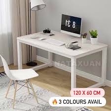 After assembling the cabinet, he attached four hairpin legs. Instock Study Table Computer Desk With Shelf Ikea Desktop Laptop Black White Wooden Nordic Minimalistic Bookshelf Storage Rack Oak Pine Organizer Big Thick Legs Sturdy Linnmon Linmon Furniture Home Living