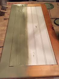 chalk painted knotty pine cabinets