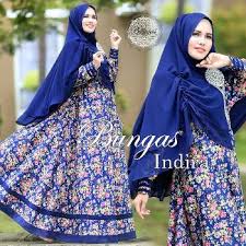 Gamis seragam motif merak peacock. 32 Model Baju Gamis Motif Bunga Modern 2020 Muda Co Id