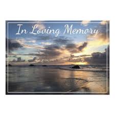 Beach And Clouds At Sunset Memorial Service Invite Zazzle Com Memorial Service Invitation Memorial Service Memories