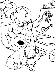 Vous recevez aussitôt votre dessin en format pdf. Coloriage Lilo Et Stitch Dessinent En Ligne Dessin Gratuit A Imprimer
