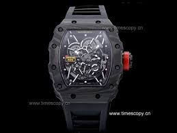 The tonneau case measures 44.5mm x 49.94 mm, is 13.15 mm thick and is made of quartz tpt, a resin infused material that is. Swiss Grade Replica Richard Mille Rm 35 02 Rafael Nadal Ntpt Carbon Automatic Man Watches Ric 2206