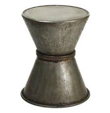 Industrial Rustic Rolled Metal Drum Accent Side Table Metal Drum Accent Side Table Iron Stools