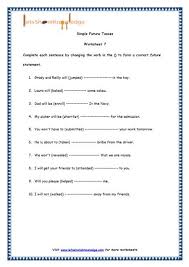 Grade 4 English Resources Printable Worksheets Topic Simple Future Tenses Past Tense Worksheet Future Tense Tenses