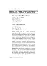 The cia is the only globally recognized internal audit certification. Pdf Malaysian Internal And External Auditor Perceptions Of The Effectiveness Of Red Flags For Detecting Fraud