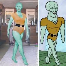 Handsome Squidward Spongebob Squarepants Funny Cosplay Cosplay Outfits Cosplay