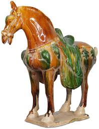 Terrakotta Tang Horse Tang Dynastie Tierfigur Pferd Lowe Skulptur Pferde