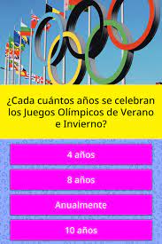 Cada Cuantos Anos Se Celebran Los La Respuesta De Trivia