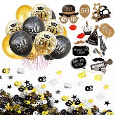 50 Geburtstag Party Feier Deko Set Ballons Fotorequisiten Konfetti In 2020 Fotorequisiten Geburtstag Dekoration 50 Geburtstag Dekorationen