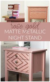 Create This Project With Americana Decor Metallics Americana Decor Metallic Stripes Look Stun Gold Painted Furniture Gold Furniture Diy Rose Gold Furniture