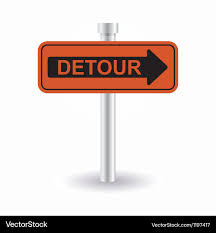 Detour Road Sign (1197417) – Royalty-Free Vector | VectorStock