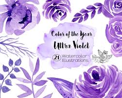 Purple rose flower google images. Purple Flower Clipart Watercolor Flowers Floral Clipart Etsy