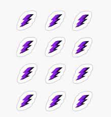 Purple Lightning Bolt With Shadows Sticker By Jedimaster5 Redbubble Purple Lightning Lightning Bolt Shadow