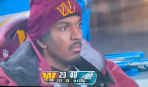 Jayden Daniels had a rookie season for the ages 🔥 ✓ Led the Washington  Commanders to a 12-5 regular season record ✓ 31 Total TDs in regular season  ✓ 2 road playoff
