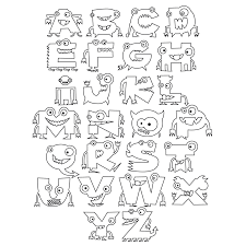 School's out for summer, so keep kids of all ages busy with summer coloring sheets. Monster Alphabet Coloring Babadoodle