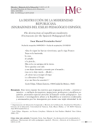 Investigación sobre verdades oficiales y operaciones de falsa bandera. Pdf La Destruccion De La Modernidad Republicana Sin Razones Del Exilio Pedagogico Espanol