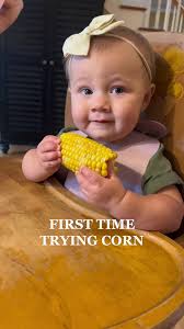 Baby's First Time Trying Corn