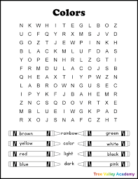 You can also browse through our toddler printables and kindergarten printables. Easy Color Word Search For Kids 2nd Grade Puzzle