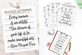 3 hand lettering worksheets for beginners by printable crush. The Best 11 Hand Lettering Practice Sheets For Free Awesome Alice