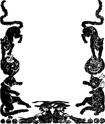 Clipart Cats Witches Frame Halloween Borders Public Domain Clip Art Halloween Silhouettes