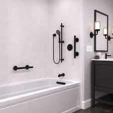 Infinity Straight Designer Grab Bar Matte Black In 2020 Black Tub Faucet Grab Bars In Bathroom Shower Grab Bar